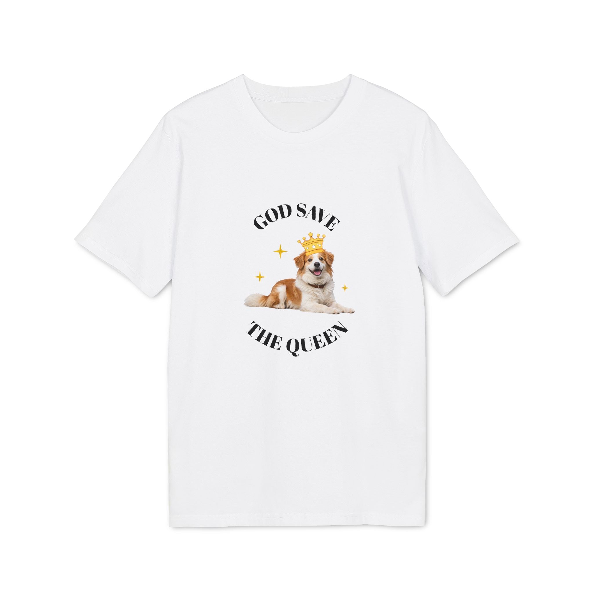 God Save The Queen T‑Shirt — Cute Crowned Dog Graphic Tee – Kinnook