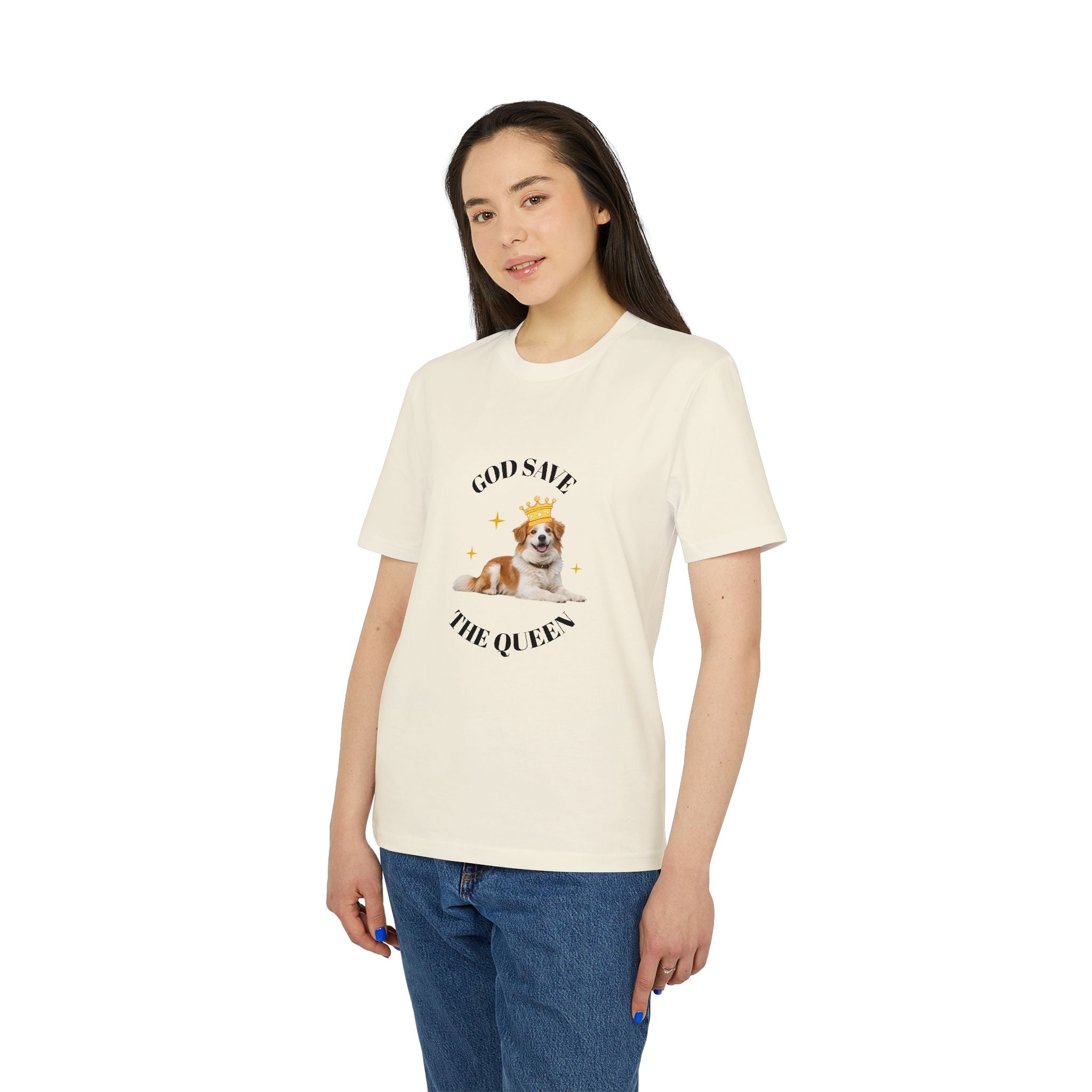 God Save The Queen T‑Shirt — Cute Crowned Dog Graphic Tee