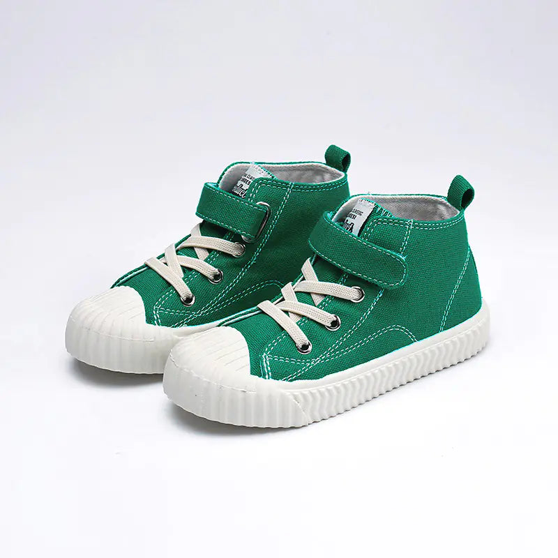 Kids' Trendy High-Top Canvas Sneakers