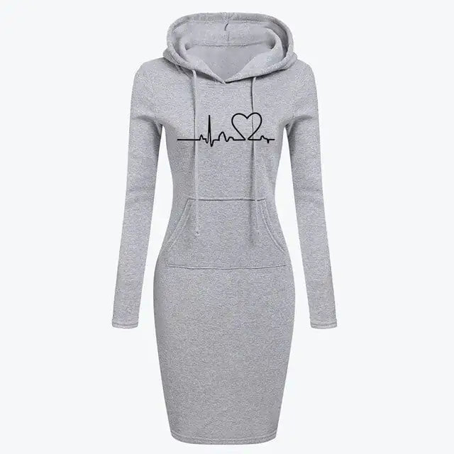 Seasonal Comfort Women’s Hoodie Dress