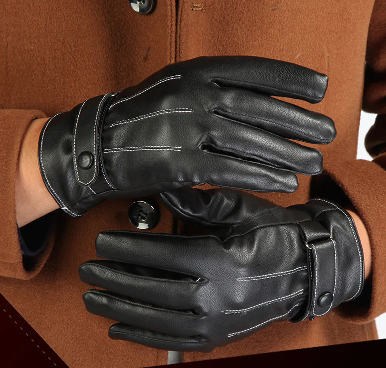 Leather Winter Gloves for Men and Women