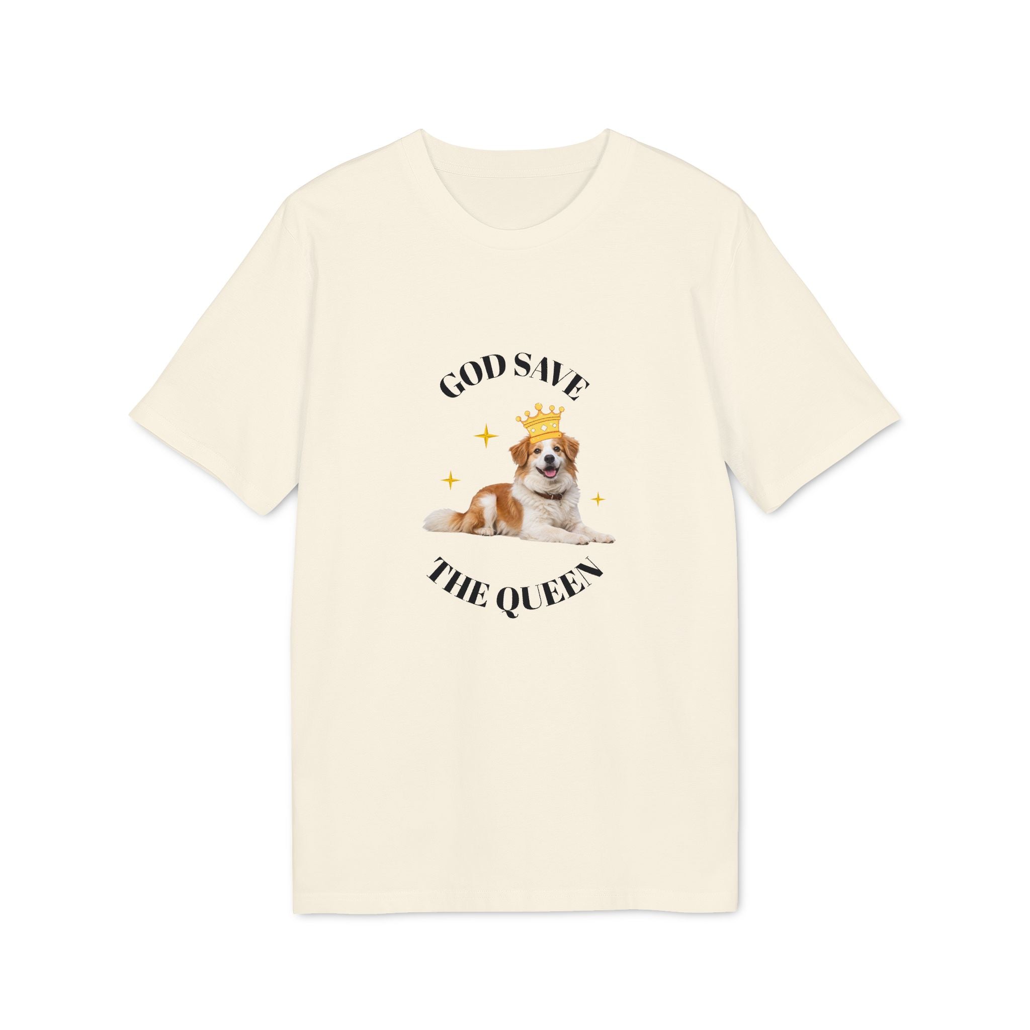 God Save The Queen T‑Shirt — Cute Crowned Dog Graphic Tee – Kinnook