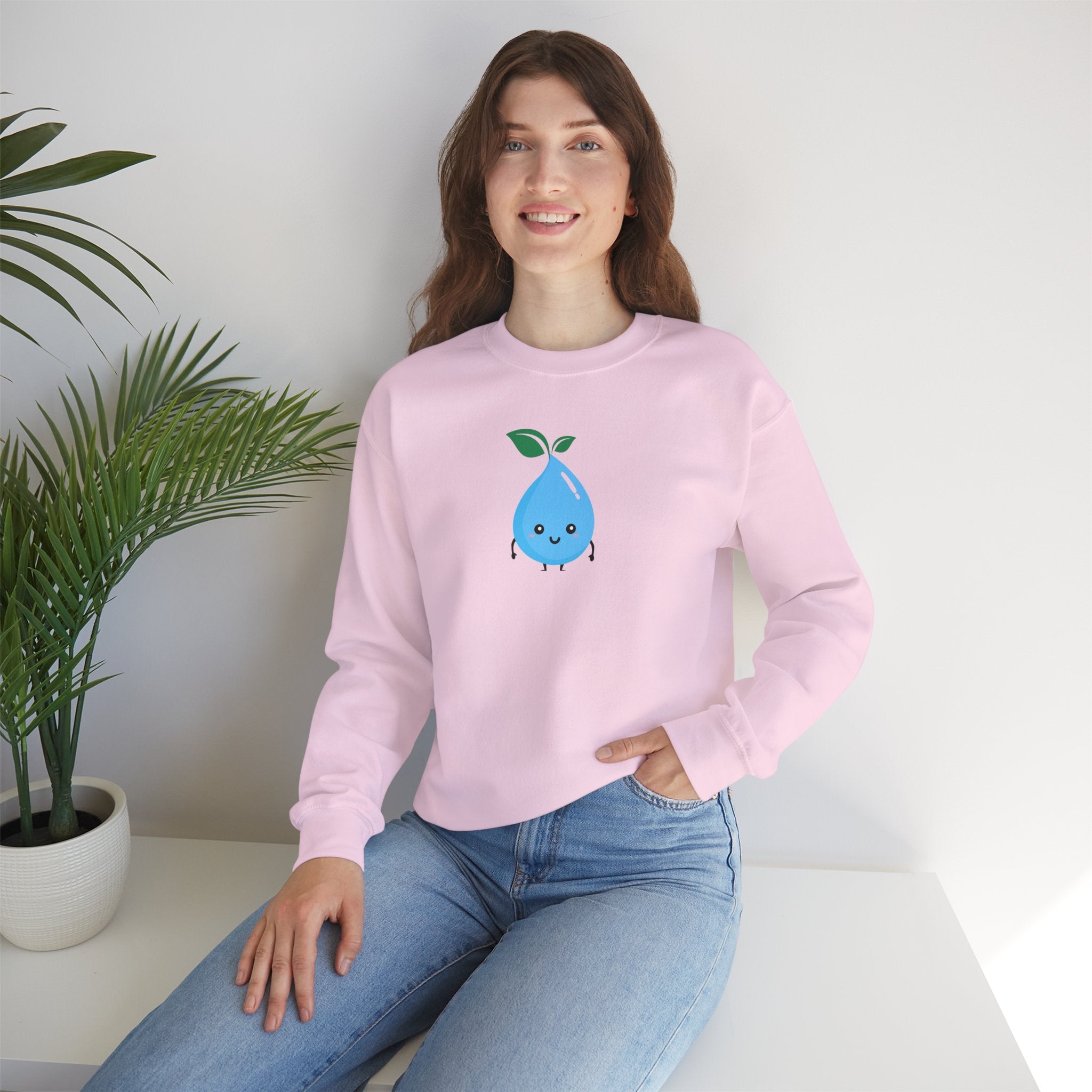 Cute Water Drop Crewneck Sweatshirt