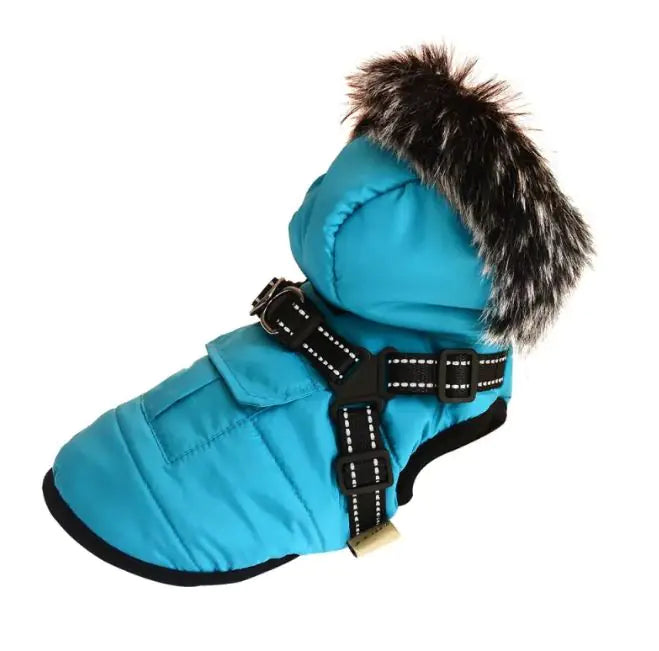 Cozy Fur-Collared Pet Winter Vest