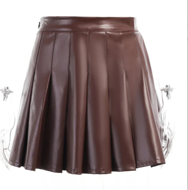 Chic Autumn-Winter Pleated Mini Skirt
