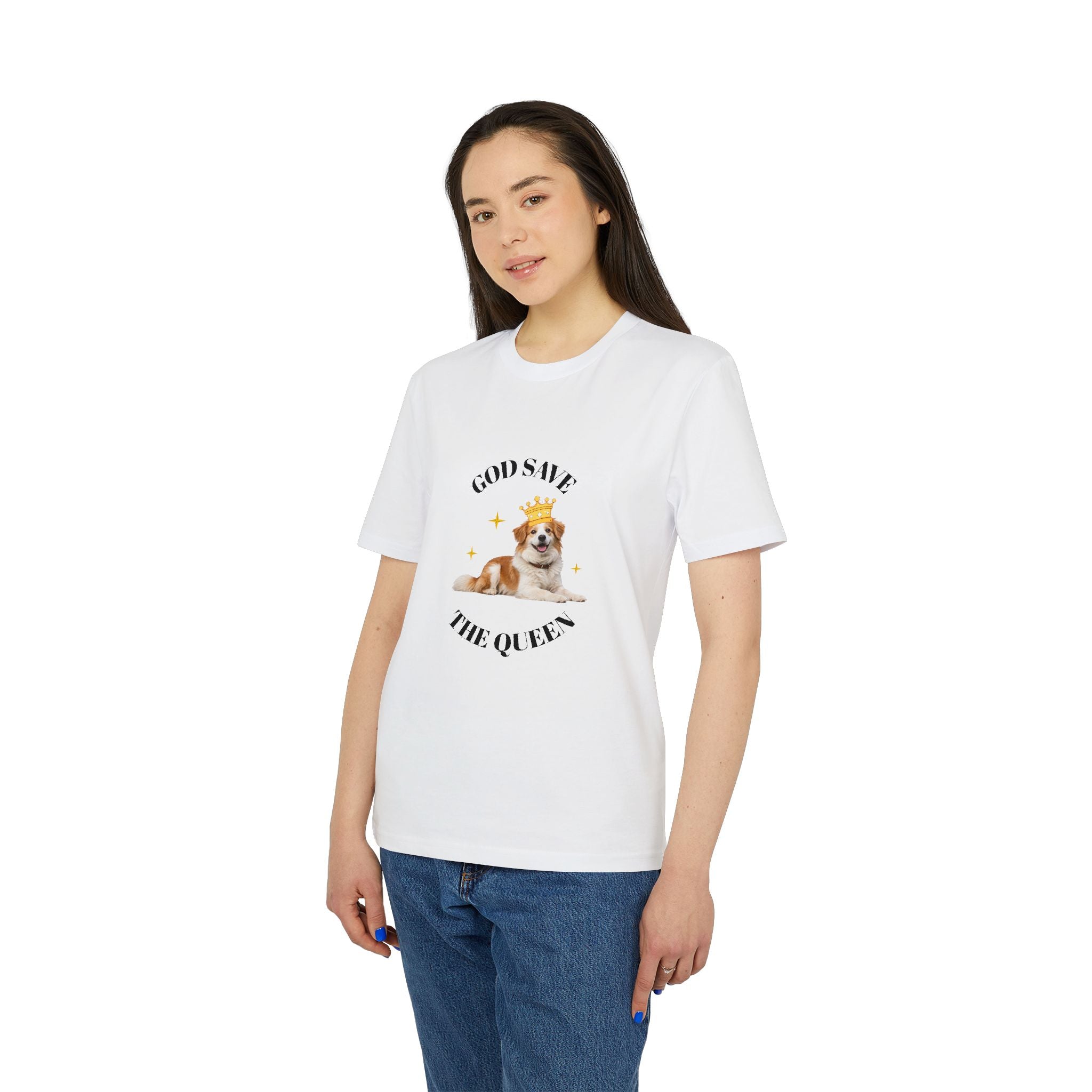 God Save The Queen T‑Shirt — Cute Crowned Dog Graphic Tee – Kinnook