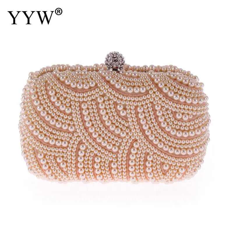 Chic Pearl White Evening Clutch