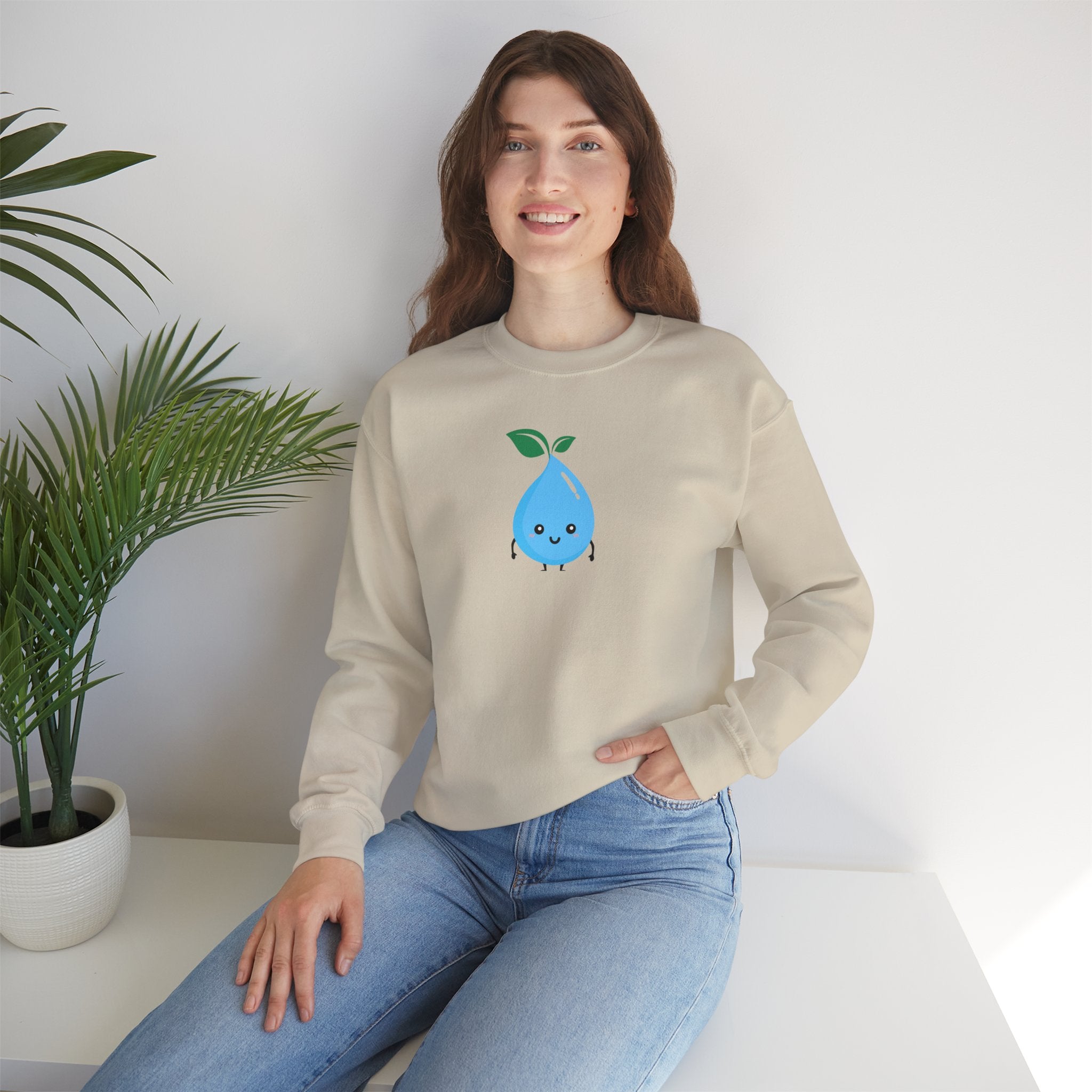 Cute Water Drop Crewneck Sweatshirt