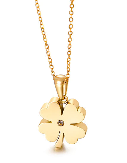 Personalized Four-Leaf Clover Necklace