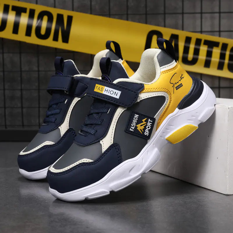 Kids' Leather Velcro Athletic Shoes