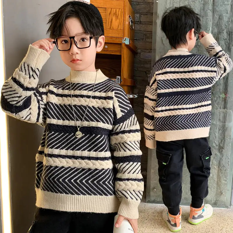 Boys' Trendy Western Cotton Sweater