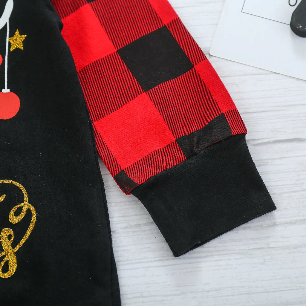 Festive Toddler Plaid Romper