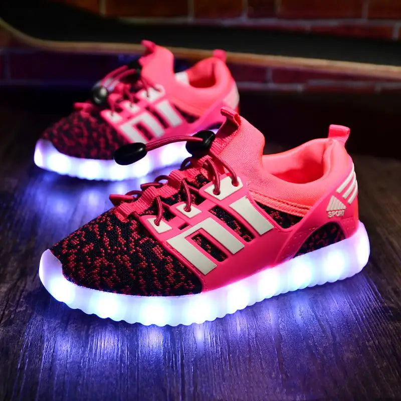 Kids' GlowStride USB Rechargeable Sneakers
