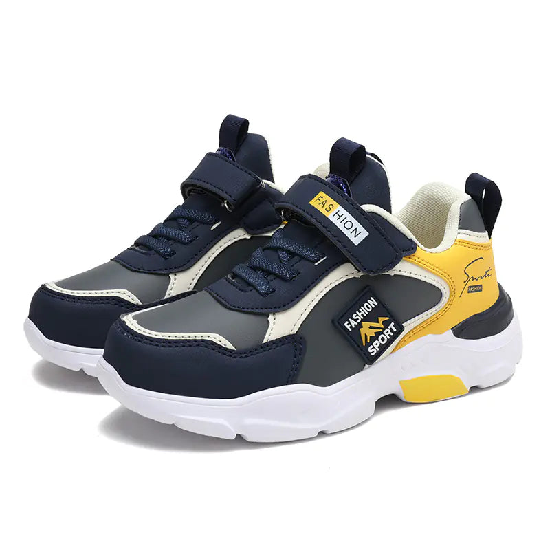 Kids' Leather Velcro Athletic Shoes