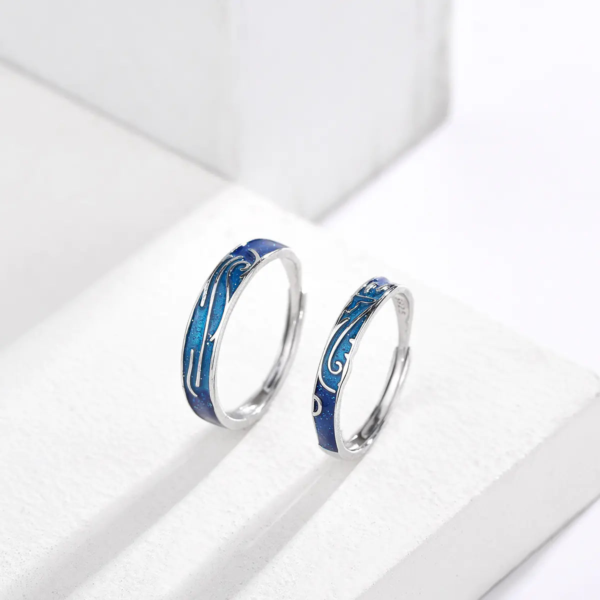 Original Deep-sea Fish Couple Rings Set