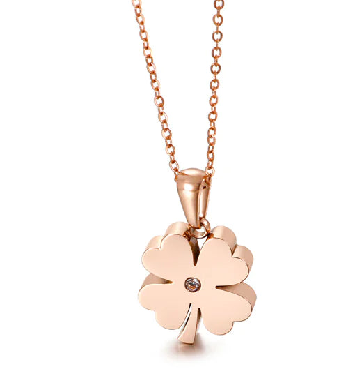 Personalized Four-Leaf Clover Necklace