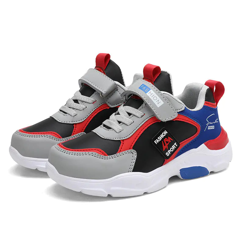 Kids' Leather Velcro Athletic Shoes