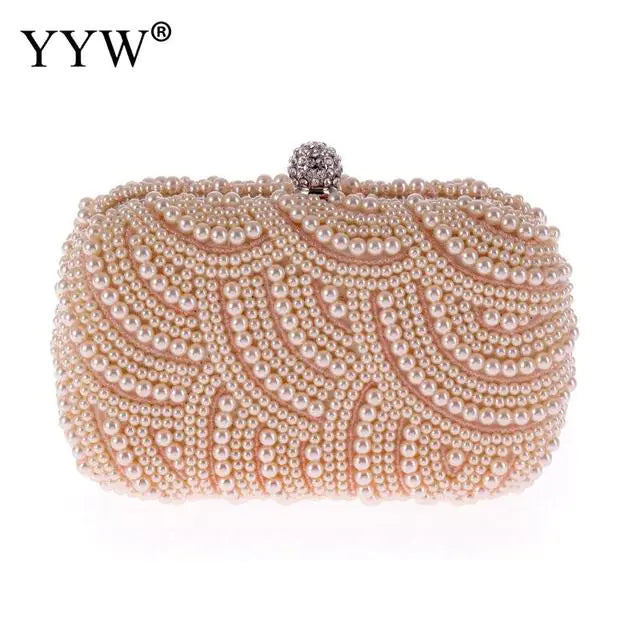 Chic Pearl White Evening Clutch