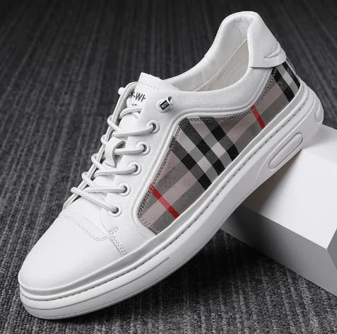 Airy Checkered Casual Sneakers for Men