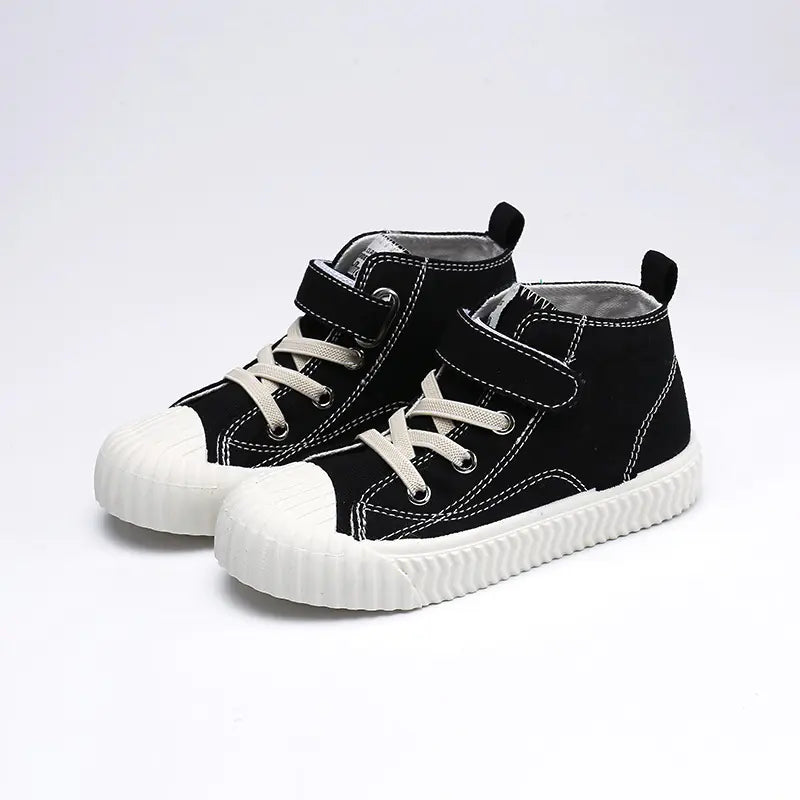 Kids' Trendy High-Top Canvas Sneakers