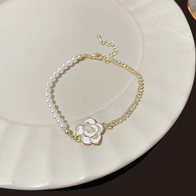 Camellia Pearl Bracelet for Women