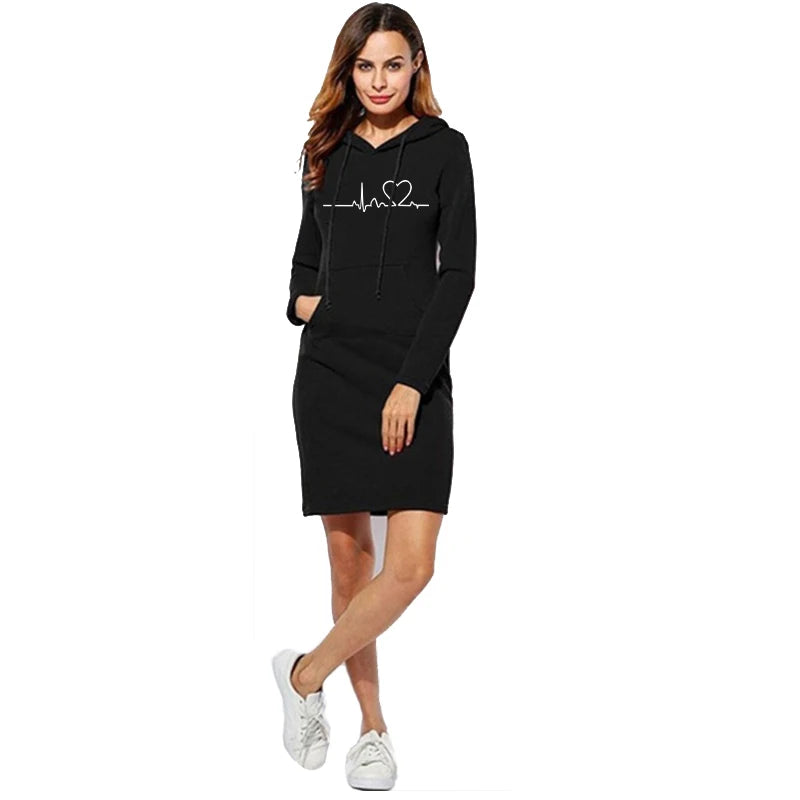Seasonal Comfort Women’s Hoodie Dress