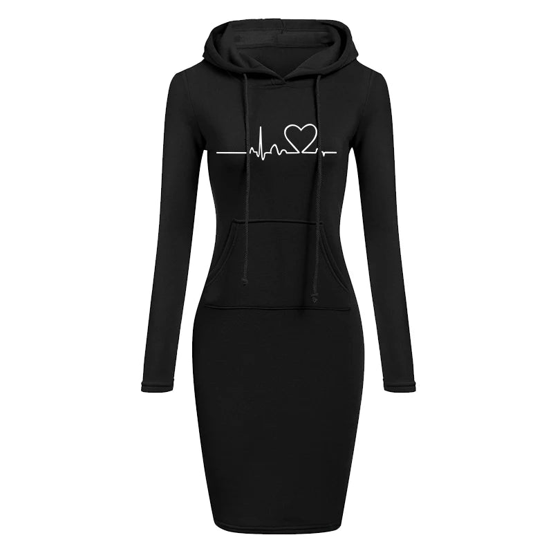 Seasonal Comfort Women’s Hoodie Dress