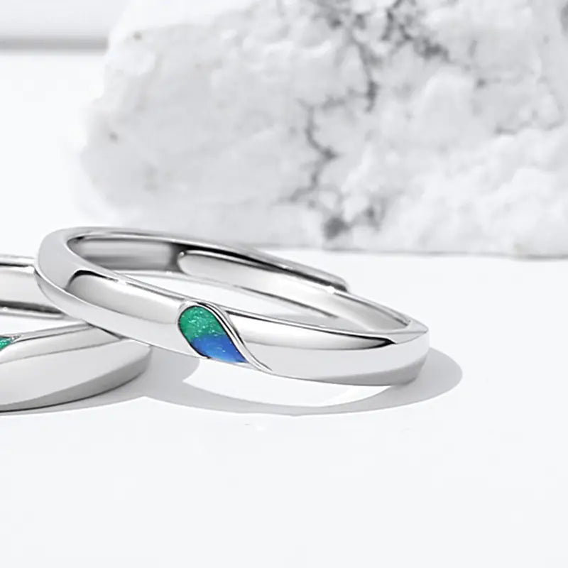 Sterling Silver Senz Fit Couple Rings
