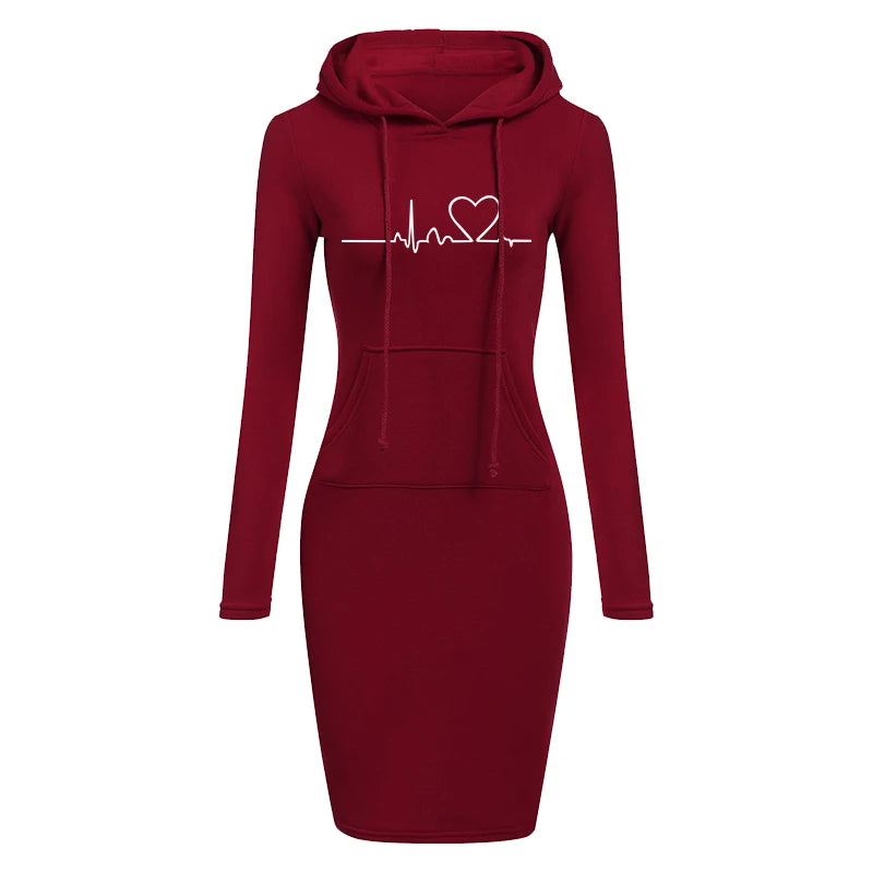 Seasonal Comfort Women’s Hoodie Dress