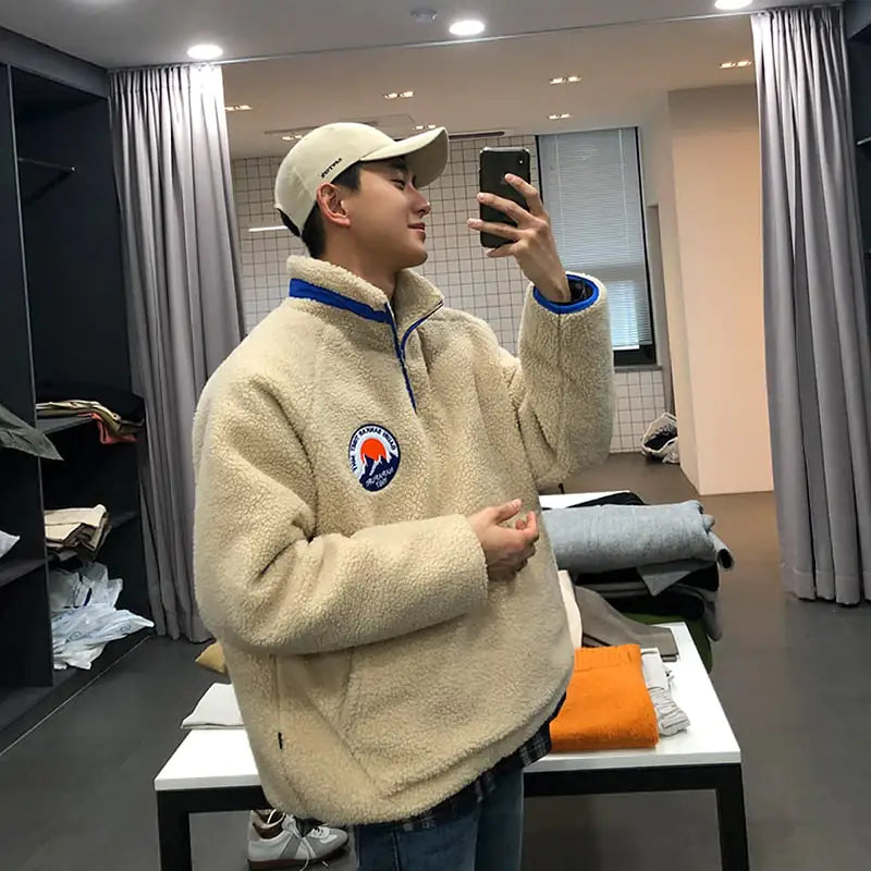 Unisex Thick Lamb Wool Winter Coat