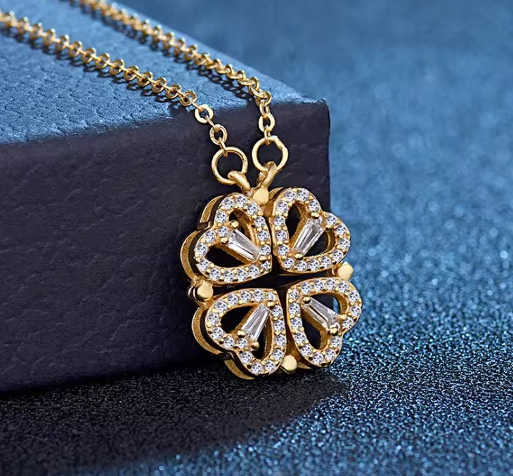 Four-Leaf Clover Double-Wear Necklace
