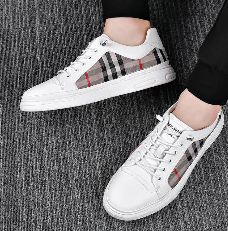 Airy Checkered Casual Sneakers for Men