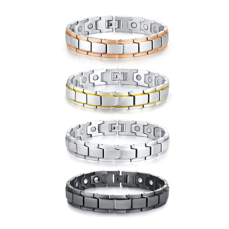 Adjustable Men's Steel Magnetic Bracelet