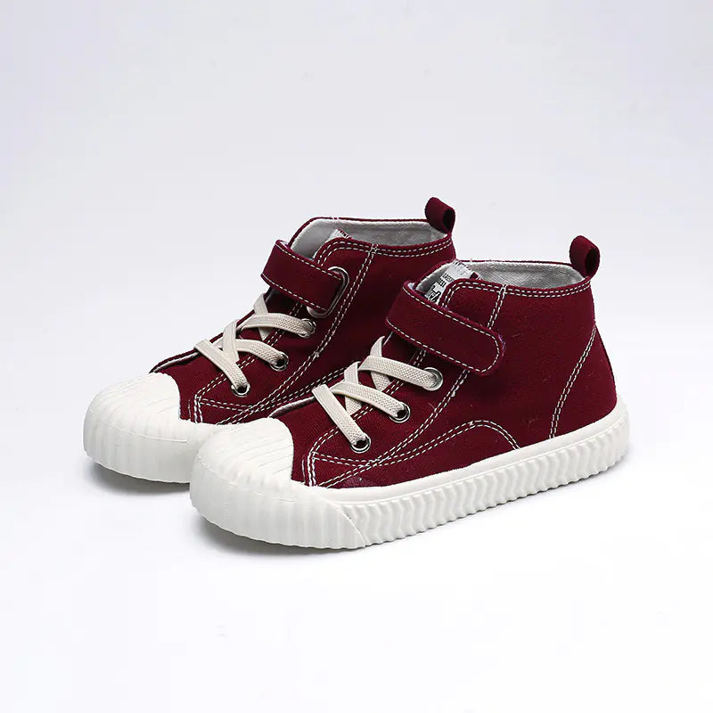 Kids' Trendy High-Top Canvas Sneakers