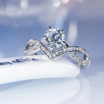 Elegant Luxury Artificial Diamond Ring