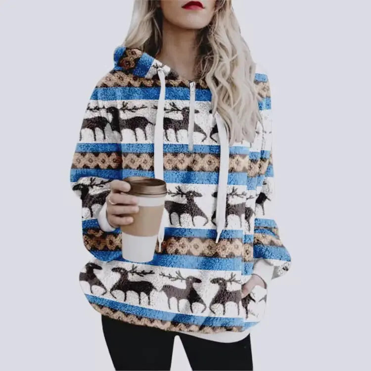 Christmas Printed Warm Sweater for Women