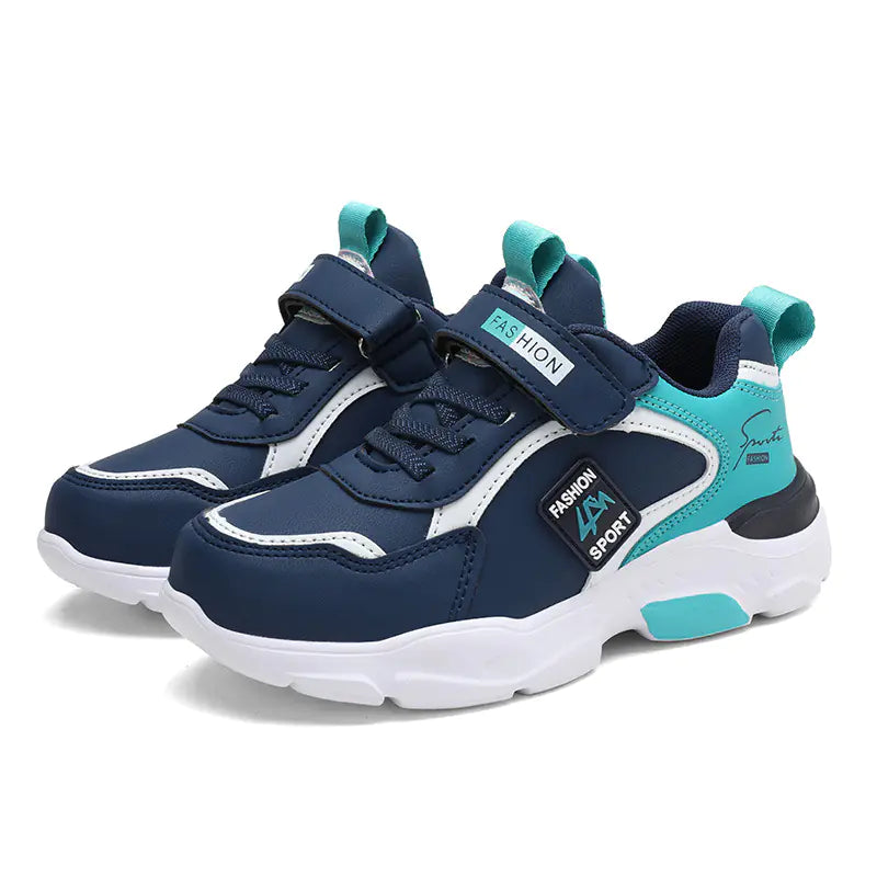 Kids' Leather Velcro Athletic Shoes