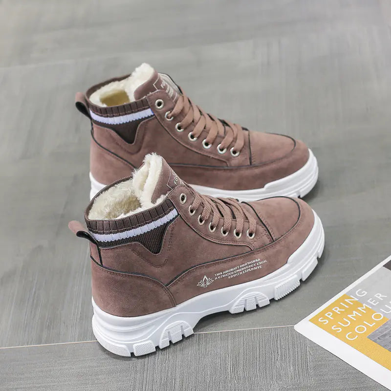 Winter Women's Warm Thick Cotton High-Top Shoes