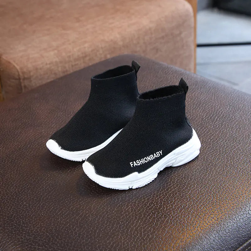 Korean Colorful Kids' Flexi-Sock Sneakers