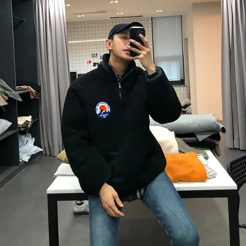 Unisex Thick Lamb Wool Winter Coat