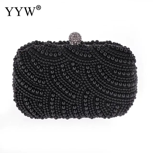 Chic Pearl White Evening Clutch