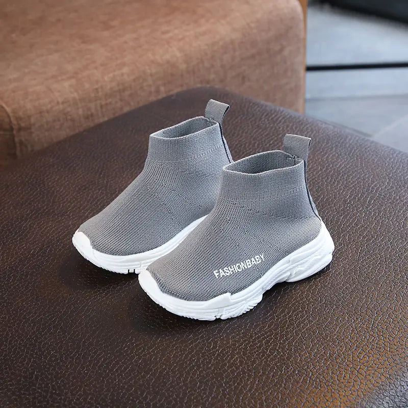 Korean Colorful Kids' Flexi-Sock Sneakers