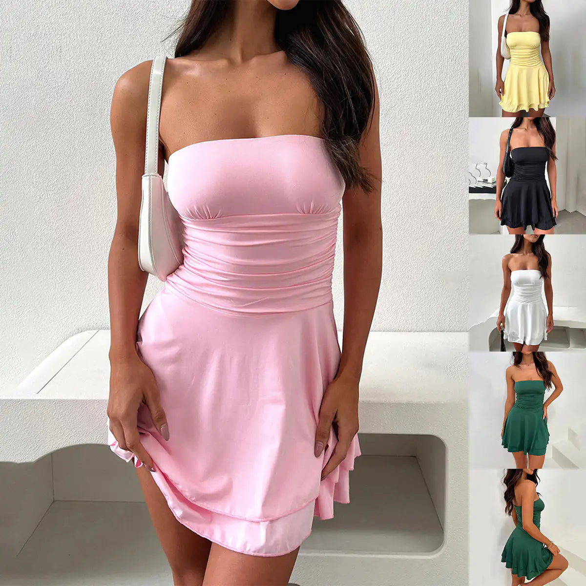 Tube-top Short Dress Summer Sexy