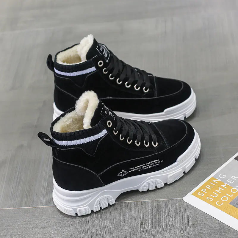 Winter Women's Warm Thick Cotton High-Top Shoes