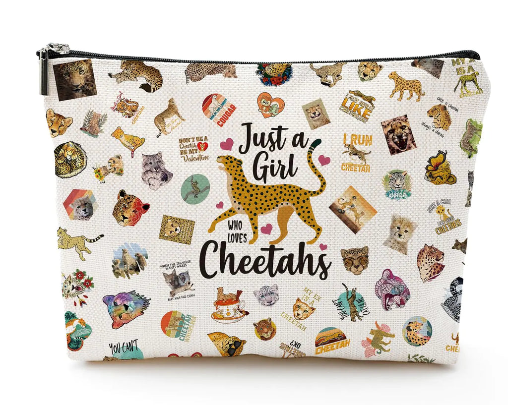 Cheetah Print Cosmetic Travel Pouch